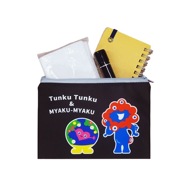 【GREEN×EXPO 2027】EX27 TK 【ミャクミャク】 ジッパーポーチ（黒） 880 円　※両面デザイン