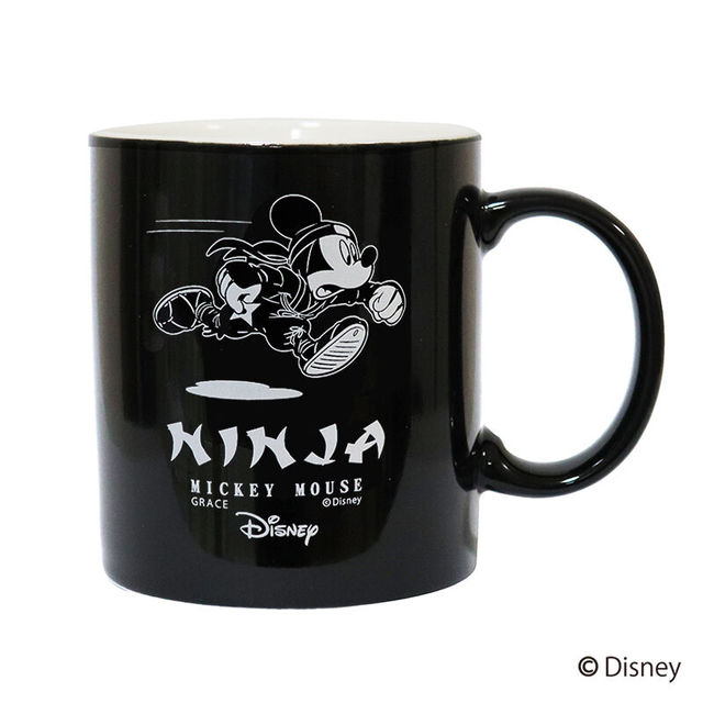 MICKEYデザイン マグカップ/RUN（ブラック）