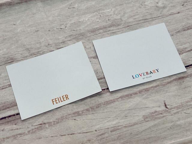 メッセージカードの裏面にはそれぞれのブランドロゴ入り♪