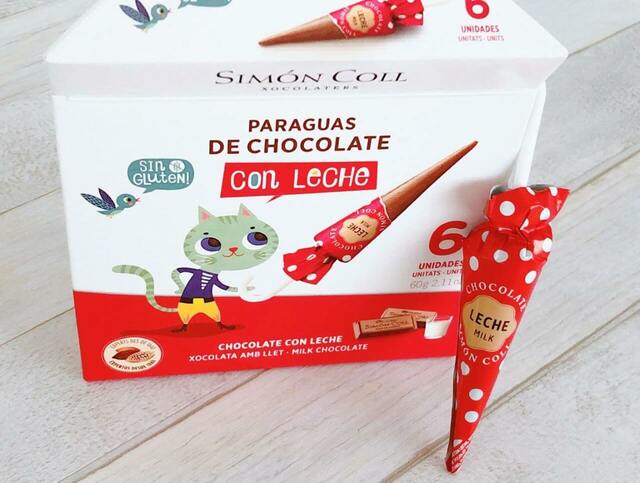 【カルディ】「シモンコール パラソルチョコレート ミルク 60g」ミルクのほかにダークチョコやヘーゼルナッツもありますよ