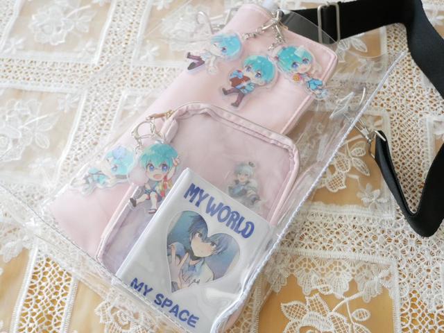 【サンキューマート】クリアトートショルダーバッグ：アイテムを入れてみました♥