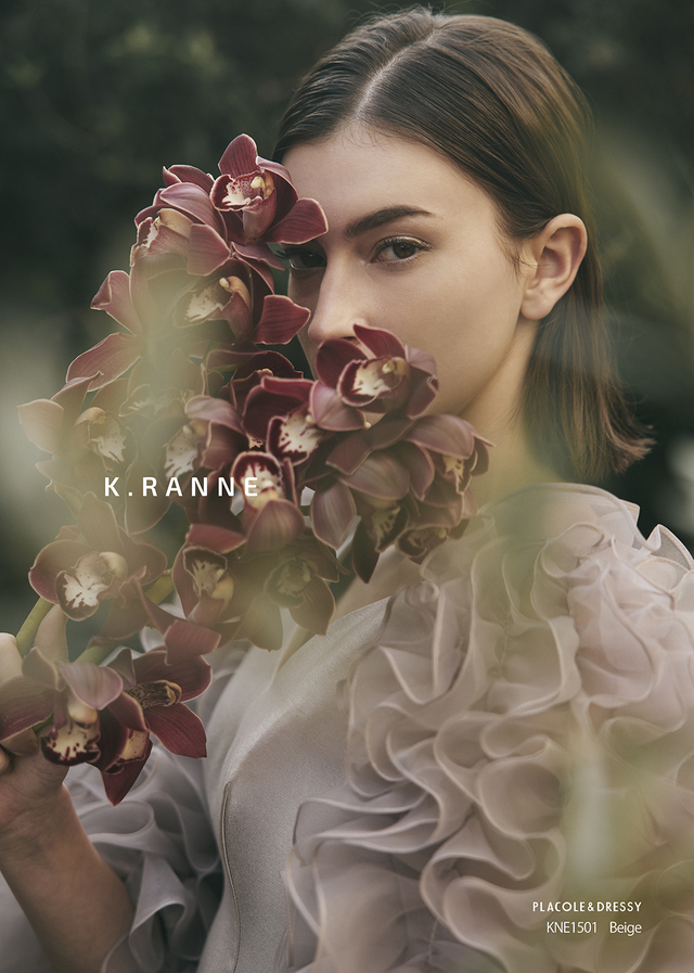 KURAUDIA × PLACOLE & DRESSY（クラウディア×プラコレ）新作ウェディングドレス｜KNE1501_Beige