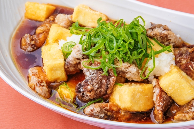 まぐろホホ肉と豆腐の揚げだし