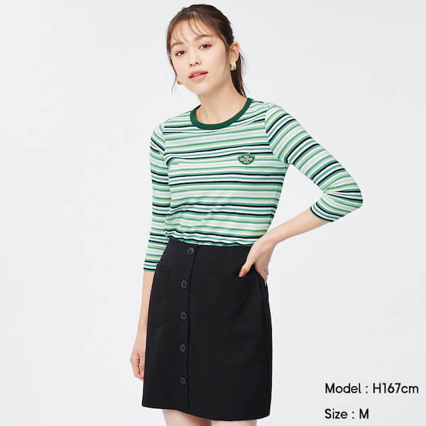 マルチボーダー(7分袖)The Powerpuff Girls +X ¥990