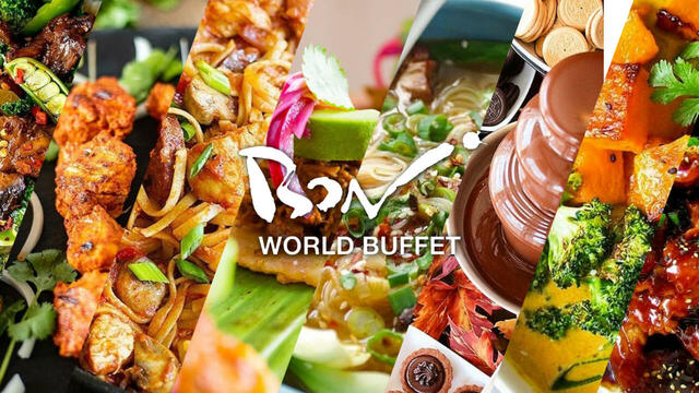 「BON WORLD BUFFET」＜期間：2025年8月26日〜＞【今だけ“120分飲み放題が500円”！本格アジア料理＆世界のグルメが楽しめる英国発『BON WORLD BUFFET』が日本初上陸！】
