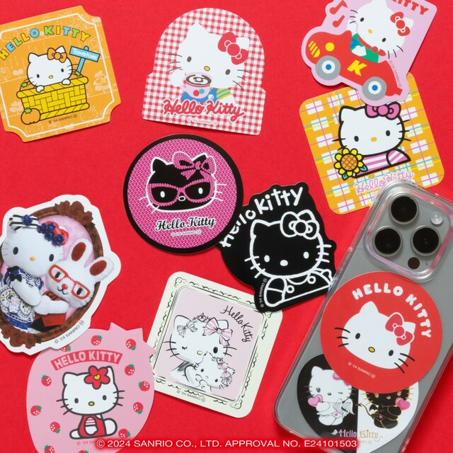G賞ステッカーSET(全6種)【Happyくじ『HELLO KITTY 50th〜ハッピーアニバーサリー★〜』】