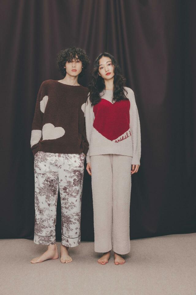 【SNIDEL HOME（スナイデル ホーム）】レディース■【Melty】ハートジャガードニットプルオーバー価格：7,920円カラー展開：PBEG / BRW / NVY■【Melty】バレンタインニットロングパンツ価格：7,920円カラー展開：PBEG / BRW / NVYメンズ■【Melty】バレンタインニットプルオーバー価格：7,920円カラー展開：PBEG / BRW / NVY■【Warm Satin】トワルドジュイロングパンツ価格：9,130円カラー展開：BRW 