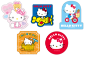 G賞ステッカーSET(全6種)【Happyくじ『HELLO KITTY 50th〜ハッピーアニバーサリー★〜』】