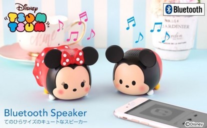 ミッキーマウスとミニー　スピーカー ディズニー】ツムツムから音楽が流せる! ミッキーとミニーのワイヤレス