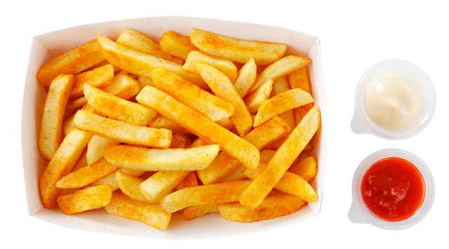 「ガリバースパイシーポテト」＜価格：テイクアウト 970円（税込）/デリバリー 1,360円（税込）＞【肉汁溢れる400gのハンバーグ！高さ30センチのショコラパフェ！びっくりドンキーに“ガリバーサイズ”の季節が来た！】