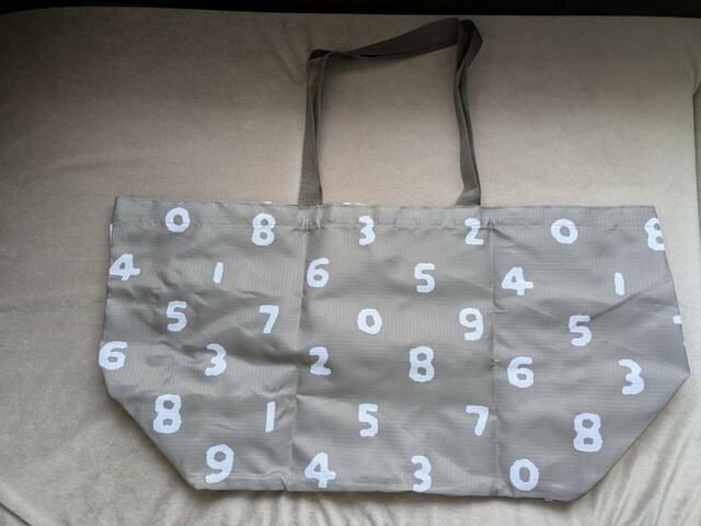 【SOU・SOU 特大お買い物バッグ】平に置いてみました