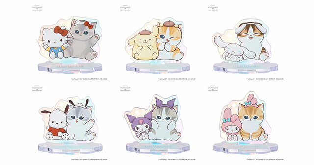 【mofusand×サンリオキャラクターズ 第3弾】トレーディングきらめき缶バッジコレクションinカプセル(全6種) 1回300円