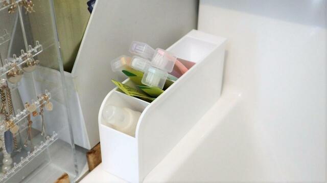 【セリア タワーペンスタンド】歯ブラシや洗口剤などデンタルケア用品ひとまとめ