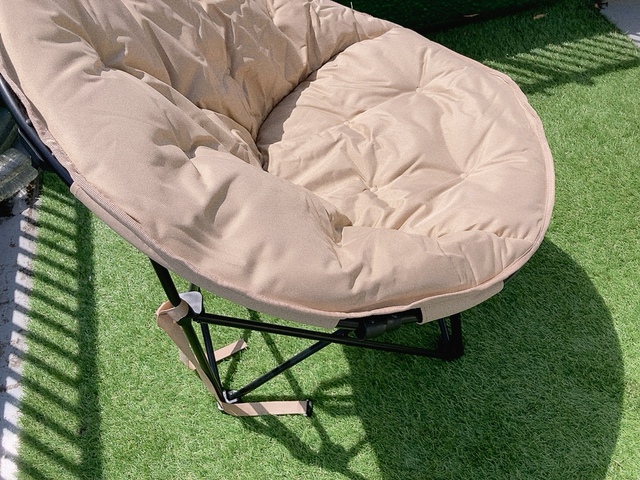 【アイリスオーヤマ HUGEL≪ヒューゲル≫ムーンチェアコンパクト】幅約83cm、奥行約85cm、高さ約83cm（座面までの高さは38cm）