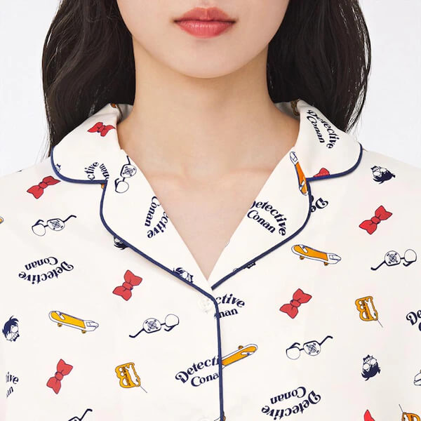 【GU】サテンパジャマ(半袖&ロングパンツ) Detective Conan/¥2,990