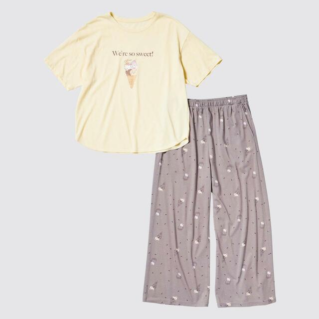 ちいかわ × サンリオキャラクターズ：スイーツコレクション ラウンジセット（半袖）¥2,990