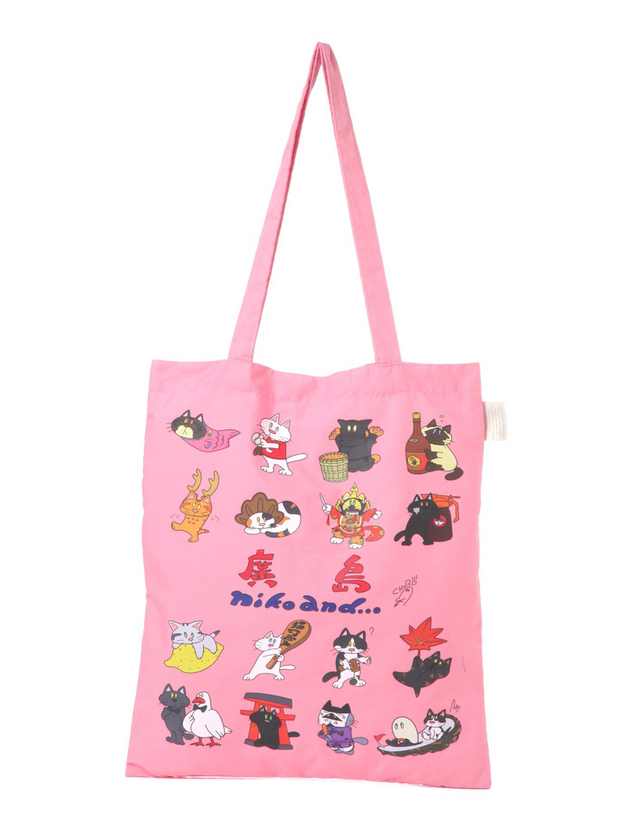 【niko and ...】オリジナル　ご当地トートバッグ／ピンク（広島）