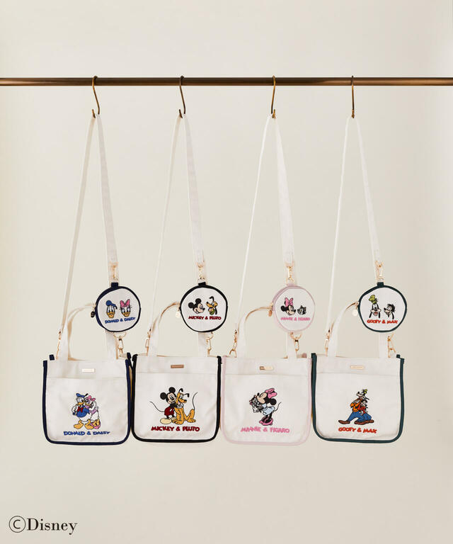 ポーチ付ショルダー 11,000円｜Maison de FLEUR ディズニーコレクション「ミッキー＆フレンズ/なかよしシリーズ」