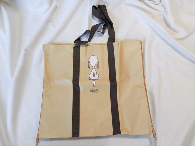落ち着いたカラーで、使いやすそうなデザイン【リンネル：2023年10月号増刊】付録：SNOOPY（スヌーピー）2wayレジャーシートバッグ
