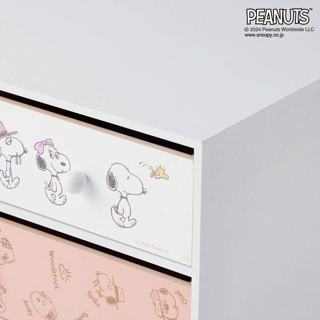 卓上3段チェスト「スヌーピー」｜￥8,990 （税込）