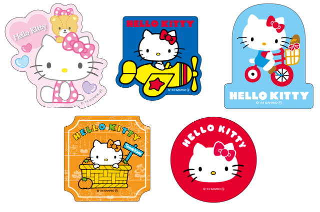 G賞ステッカーSET（全6種）【Happyくじ『HELLO KITTY 50th〜ハッピーアニバーサリー★〜』】