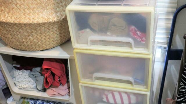 【リメイクシート使用前】半透明のケースで下着なども見えてしまうのが難点