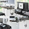 【山崎実業 smart スリーウェイ小型PC収納ラック S スマート】Mac mini M2対応！モニター背面・デスク下・壁面の3通りで収納できるラック