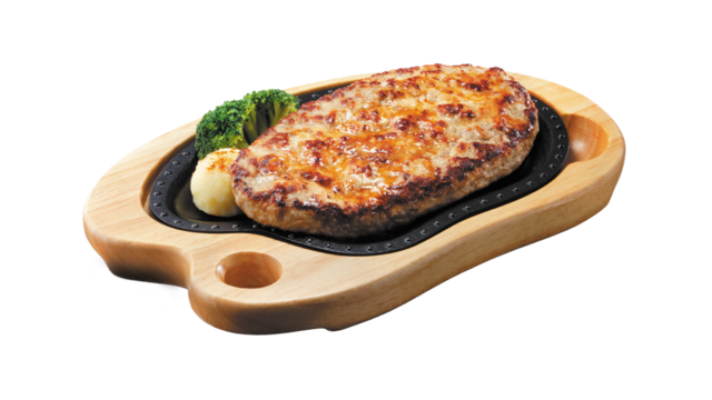 「ガリバーバーグステーキ(レギュラー)400g」＜価格：1,500円（税込）＞【肉汁溢れる400gのハンバーグ！高さ30センチのショコラパフェ！びっくりドンキーに“ガリバーサイズ”の季節が来た！】