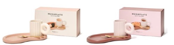 【Francfranc】ポッテ プレート&マグ ウィズカトラリー セット