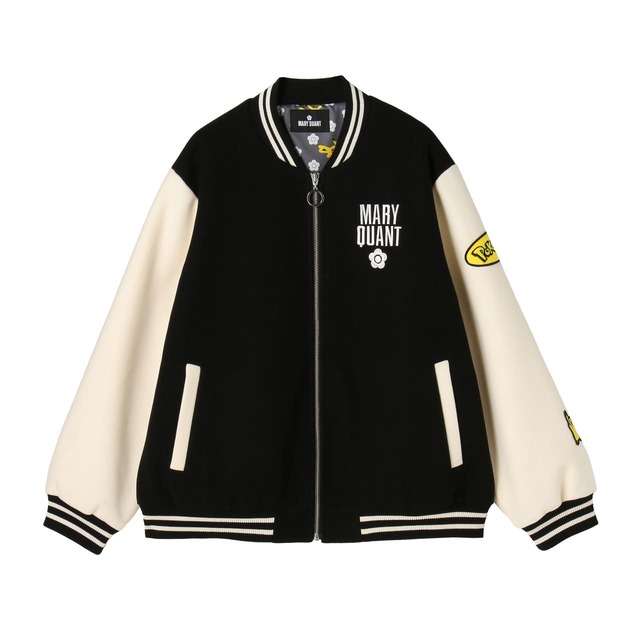 【マリークヮント×ポケモン「ピカチュウロゴワッペン ブルゾン」￥26,400】ピカチュウのワッペンがついたブルゾン