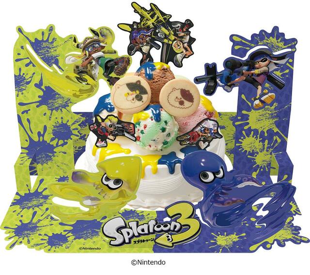スプラトゥーン3 31デコケーキはNEWデザインのオリジナル台紙シートに飾って完成【サーティワン×スプラトゥーン3】【サーティワン×スプラトゥーン3】