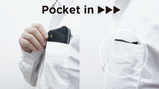 MUZOSA　胸ポケットにも入ります