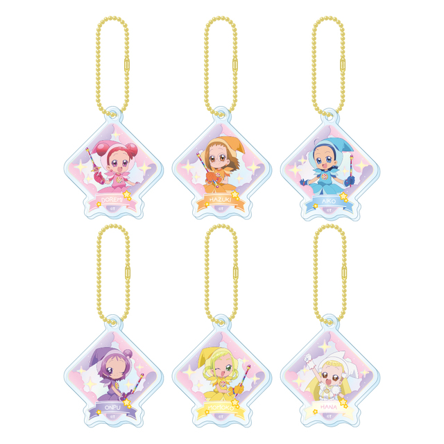 「アクリルキーホルダー（ランダム6種）」＜価格：税込770円＞【「リズムタップ」がタルトに♪虹色メニューが楽しい『おジャ魔女どれみカフェ 2024』オープン！】