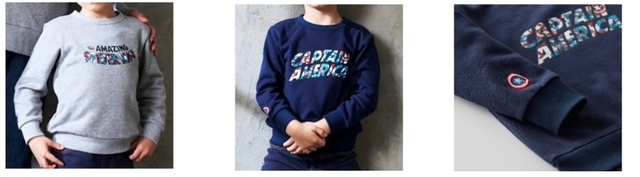 キッズプルオーバー「マーベル」｜サイズ110～130：2,490円（税込）　サイズ140～150：2,990円（税込）