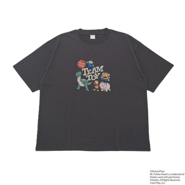 トイ・ストーリー　チームトイ半袖Ｔシャツ  カラー：チャコールグレー【イオン限定「トイ・ストーリー」デザインTシャツ】