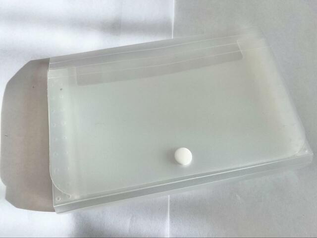 【ダイソー セクションファイル（仕切り付、13ポケット）】半透明で中が少し見える