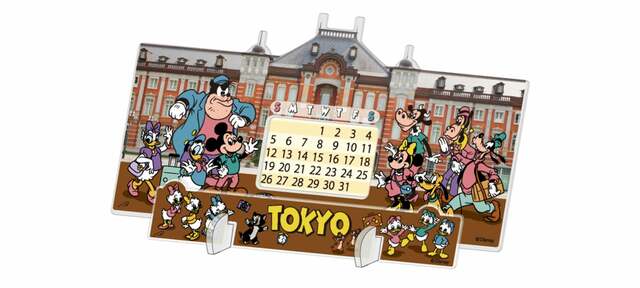 アクリル万年カレンダー「ミッキー&フレンズ_東京」3,190円 © Disney