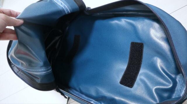 【ワークマン 防水カジュアルバッグ】旅行用などであれば、PCケースを取り外せば容量を増やして使えます◎