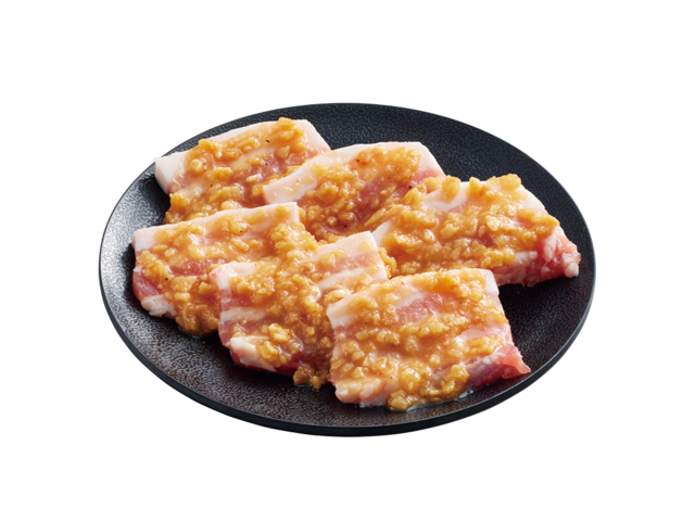 「背徳にんにく焼肉　背徳のカルビ【ポーク】」539円（税込）