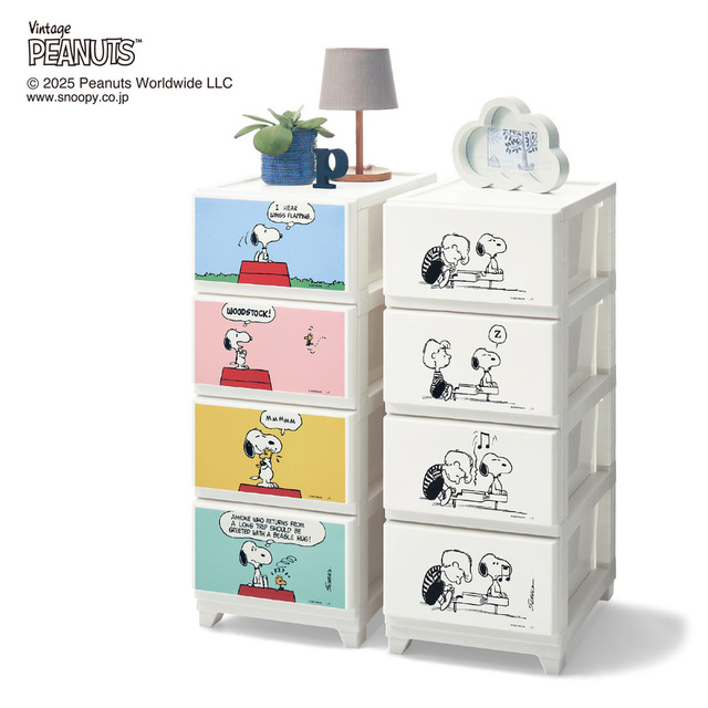 4コマデザインの収納チェスト 「スヌーピー」｜￥10,800 （税込）