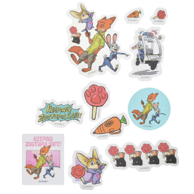 ズートピア シール・ステッカー クリア 貼ってはがせる Sticker Collection ZOOTOPIA COMIC STYLE 700円
