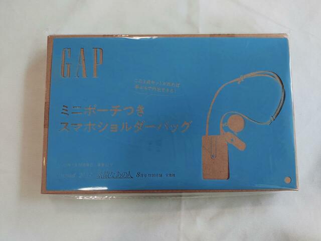 付録：アメリカンカジュアルブランド【GAP】ミニポーチ2点つき スマホショルダーバッグ