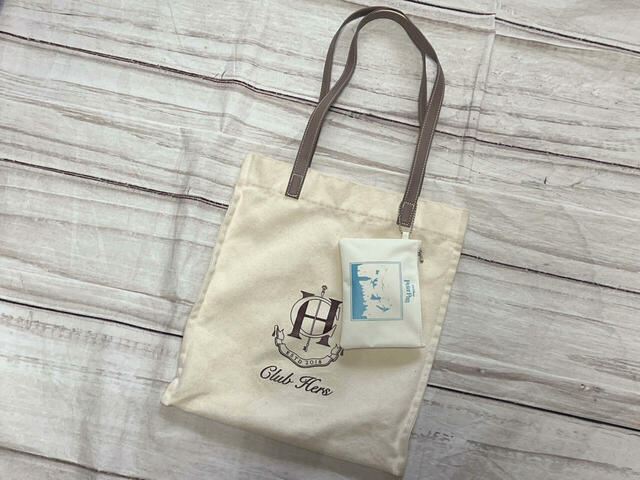 A4サイズが入るトートバッグに、中ポーチをつけてみました