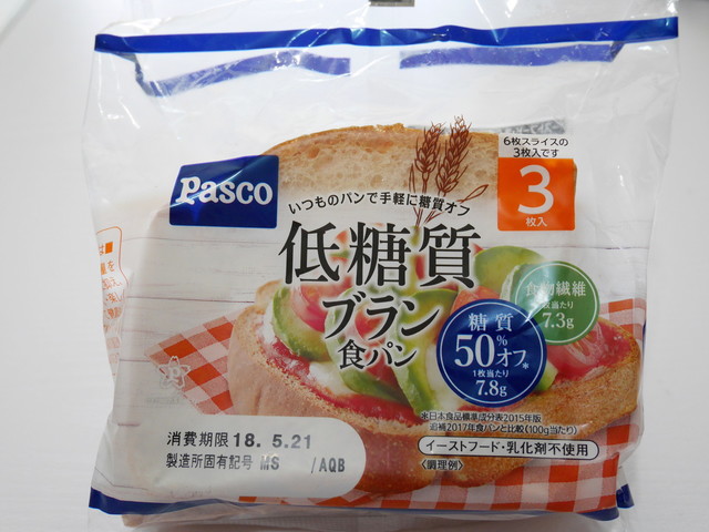 「PASCO低糖質ブラン食パン（3枚）」敷島製パン