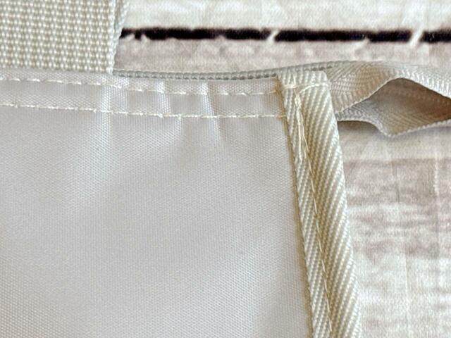 素材はポリエステル。しっかりとした丈夫な生地