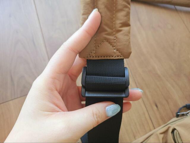 【studioCLIP からだよろこぶナイロンショルダーバッグ】ショルダーベルトはアジャスターで簡単に長さ調節が可能です