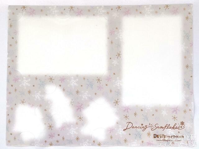 「ダッフィー＆フレンズのダンシング・スノーフレークス」ポストカード＆ステッカー台紙