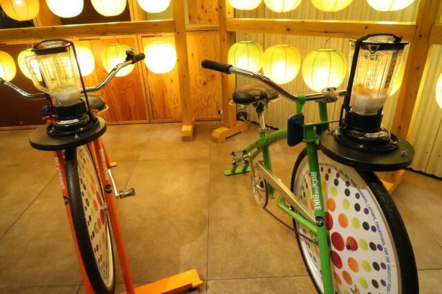 【BEB5土浦】メロンスムージーを作る自転車　健康器具かと思ったら違いました