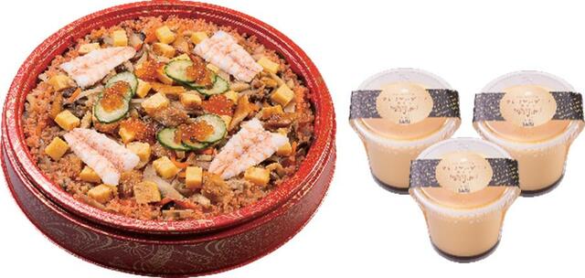 「具沢山の味わいちらし＆プレミアムプリン3個セット」＜ 2,980円（税込）＞【かっぱのひなちらし】