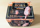 【I-MEI Foods　黒糖タピオカアイスミルクバー　900g（12本）　1698円】高級感漂う箱の中に、4本入りの箱が3つ